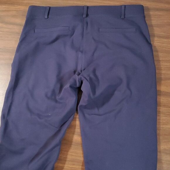 Betabrand Dress Pants Straight Leg Yoga Pants Navy W0076-SF Size Medium Petite - Picture 8 of 11
